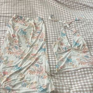 See You Monday Floral Midi Skirt - Multicolor